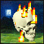 Rotating Burning Skull