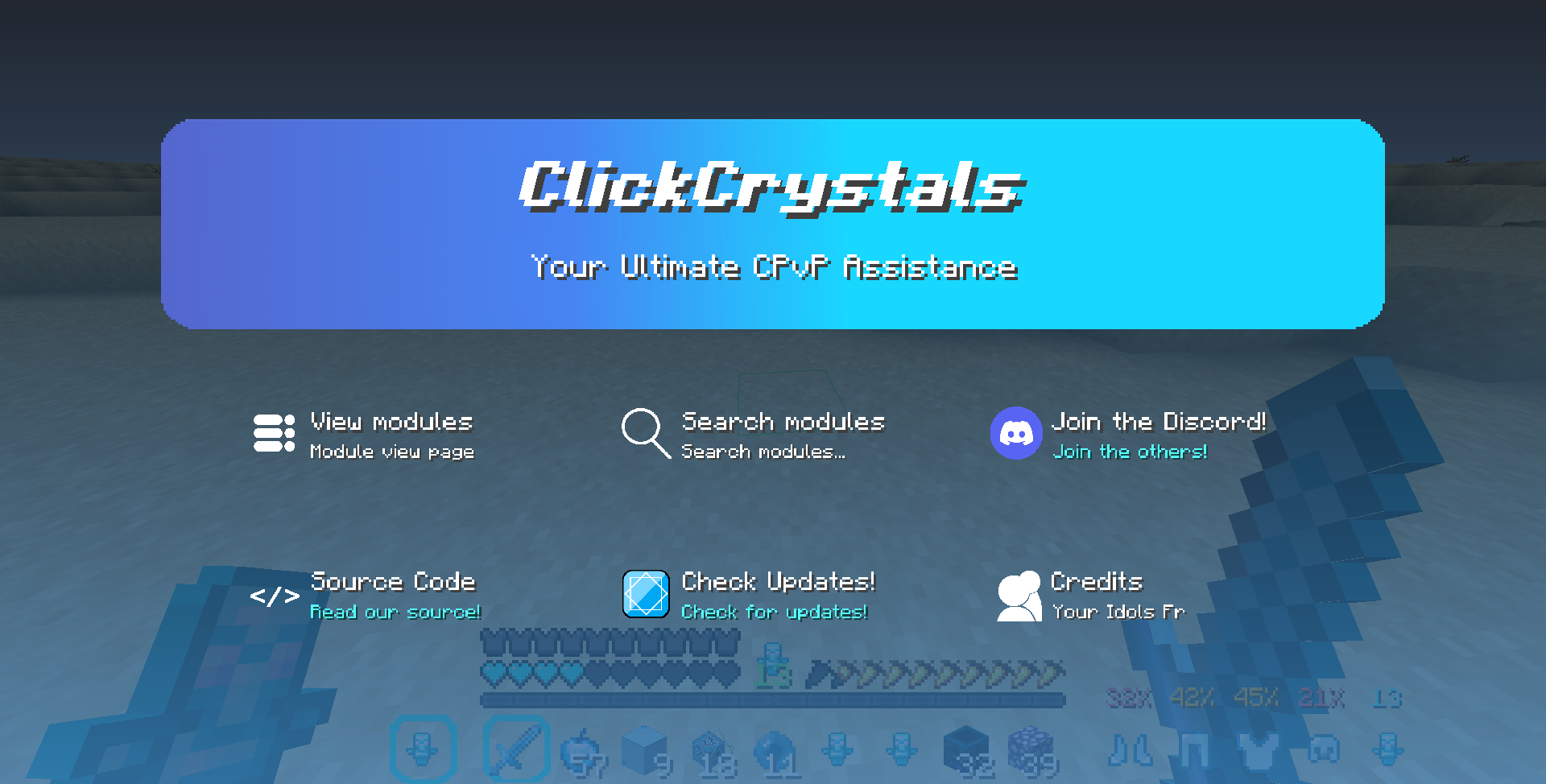 ClickCrystals Minecraft Mod