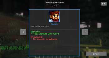Race Screen Menu