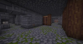 one of the halways with random decorations