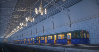 Type "D" Train at the historical "Pervomayskaya" Station