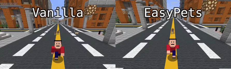 Vanilla vs EasyPets following behavior comparison