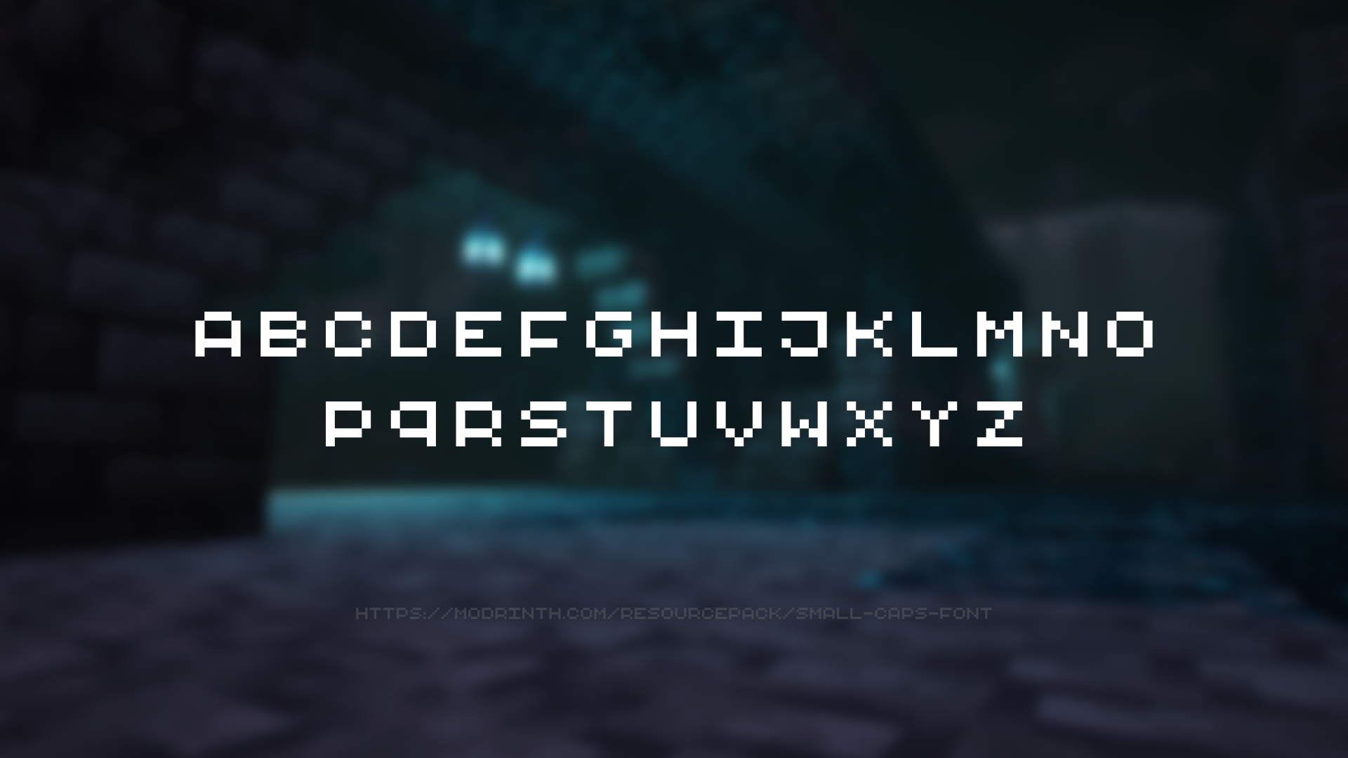 The alphabet shown as in the resource pack.