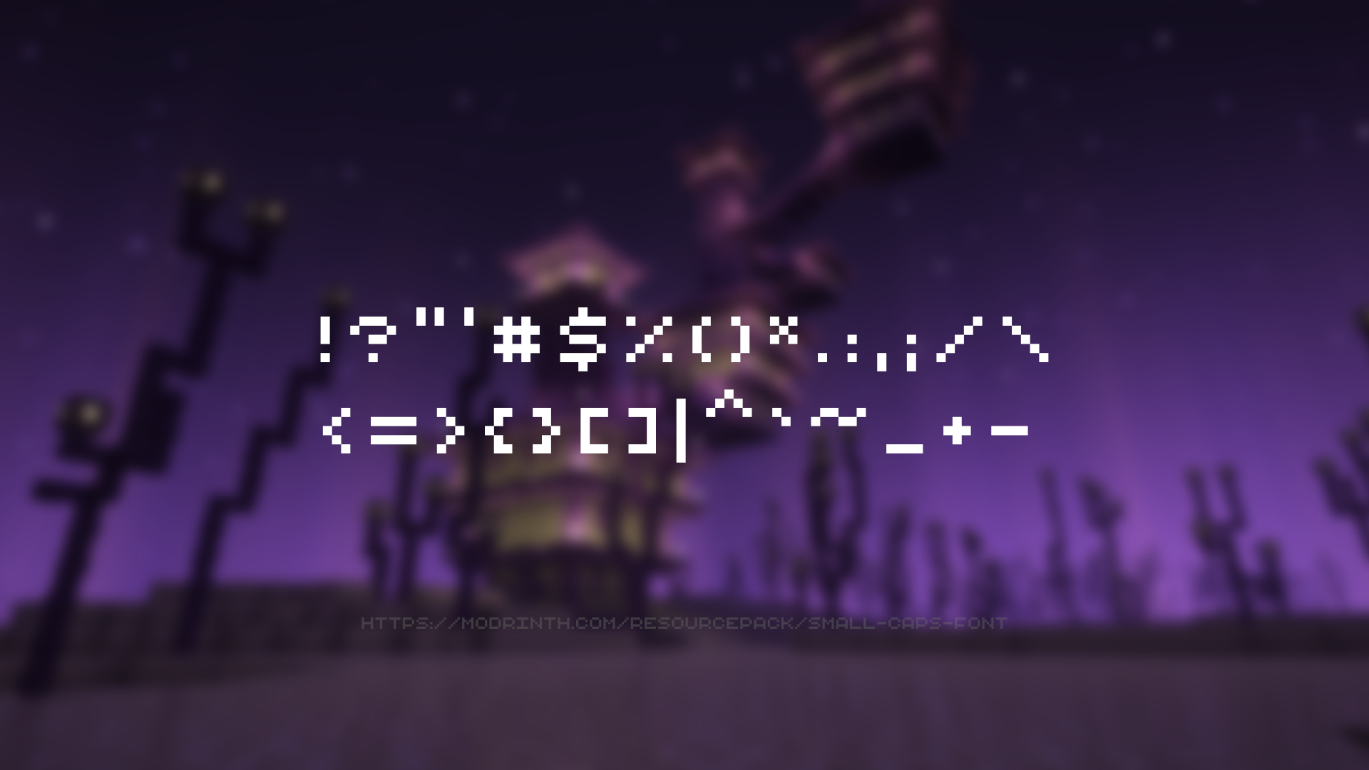 The symbols shown as in the resource pack.