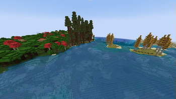 Temperate biomes with retinted waters