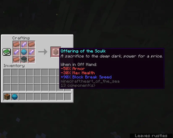 Offering of the Sculk - Tier 2 Offhand Accessories
