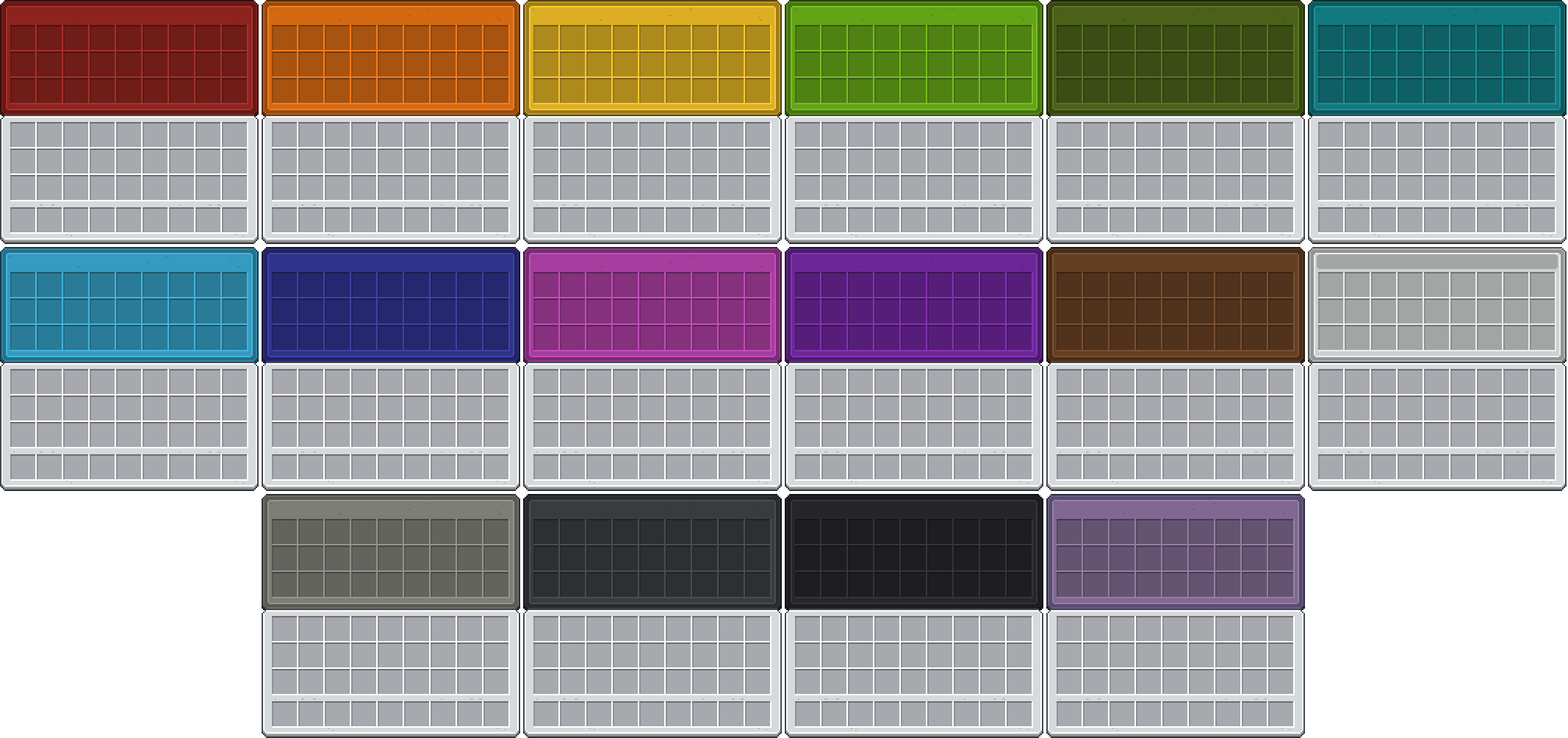 All the Shulker Box color variants!*