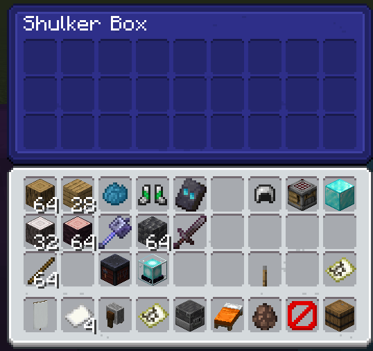 Blue Shulker Box (Requires OptiGUI or Optifine)