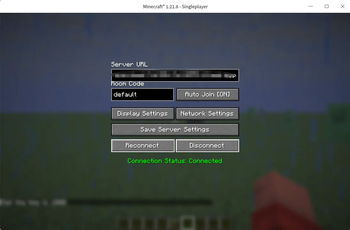 The config page