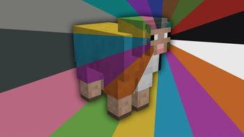 Colorful Unsheared Sheep