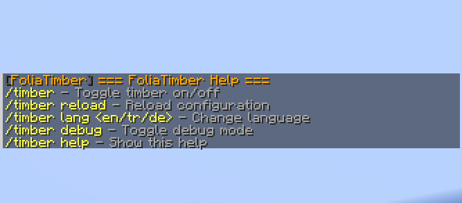 Command Help Menu