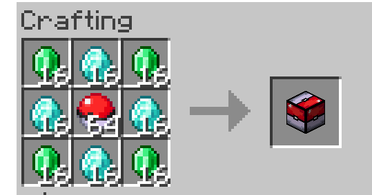 This is how you can craft the pixel block recipe!