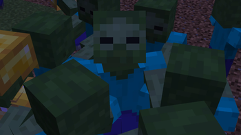 A zombie leader in a horde