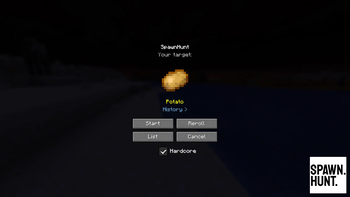 SpawnHunt Main Menu