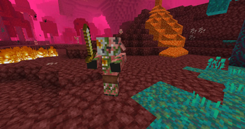 burning zombified piglin