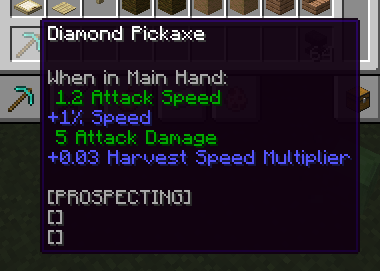 Item with a modifier applied