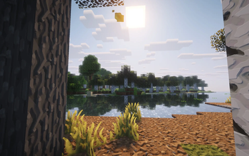 Shader-lit overworld lake