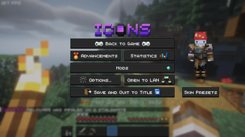 The in-game menu