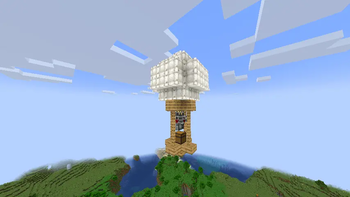 A hot air balloon worlgen structure