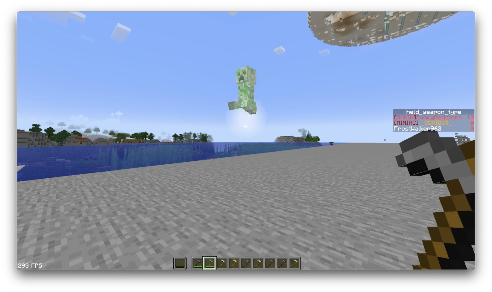 Stone Hoe renamed as Creeper Launcher