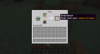 Smelting Wheat into Dried Wheat