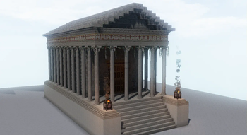 Roman Temple with interior also provided as default structure