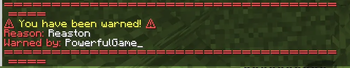 Warned message