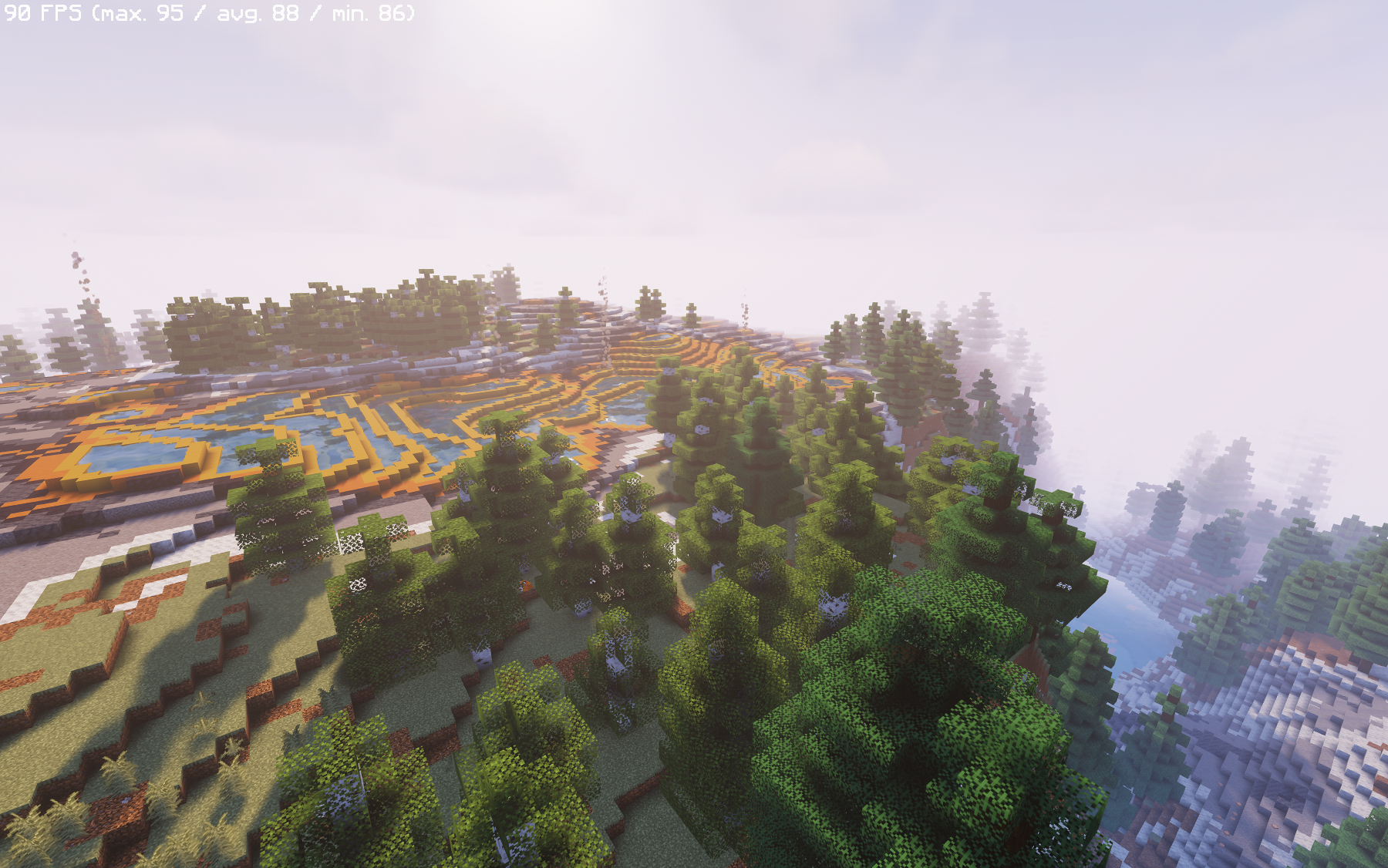 Explore Minecraft worlds with beautiful optimized shaders