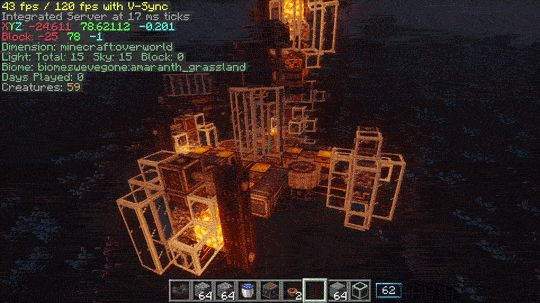 Demo usine on physics sublevel