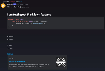 FAQs with Markdown