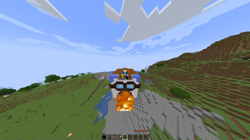 Happy Ghast Shooting a Fireball