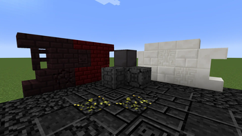 Blackstone, Nether Bricks, Quartz and other blocks