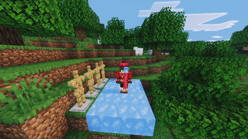 red scarf, red winter hat, skates and red sweater