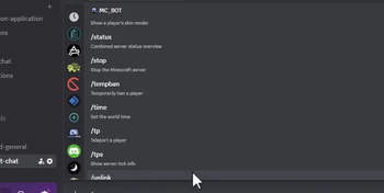 Command usage possibility