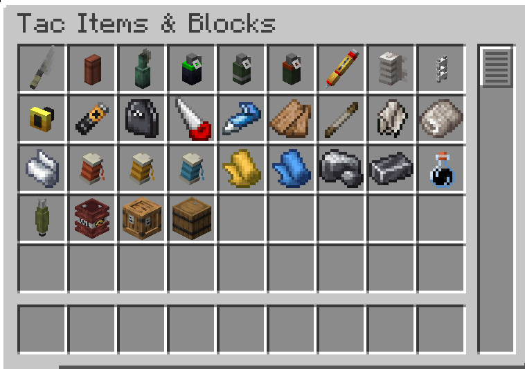 TAC ITEMS & BLOCKS | CMT