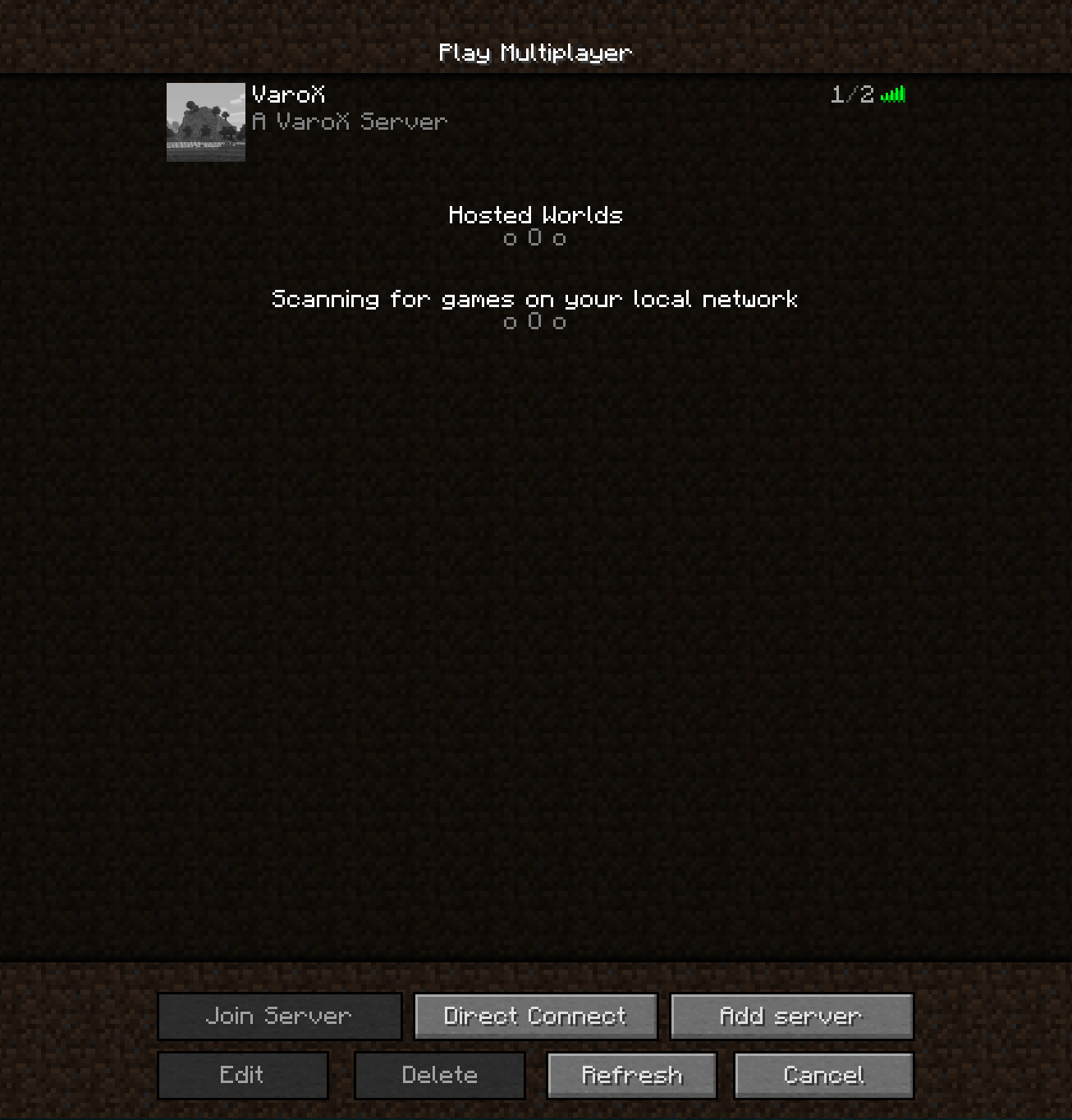 Server in serverlist