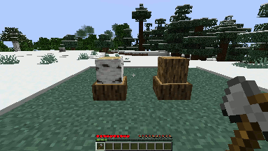 Chopping block in use