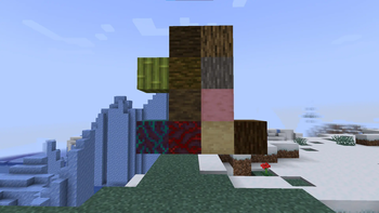 Softer (below) wood to harder (up)