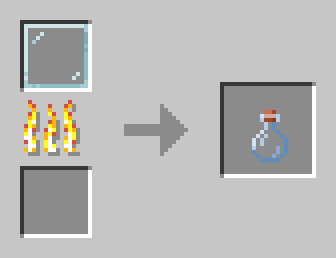 Glass Pane to Glass Bottle (Smelting)