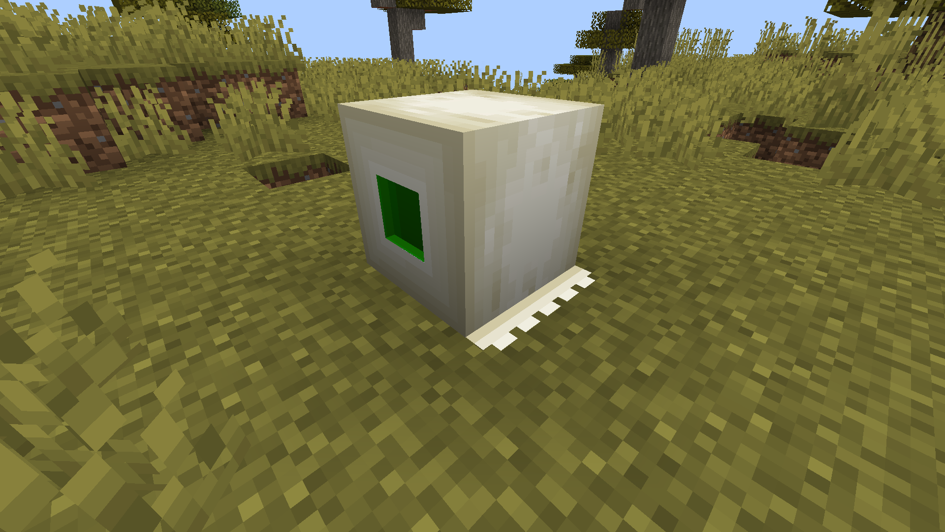 Redstone block into a big tape roll