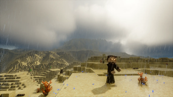 Rain in the desert!