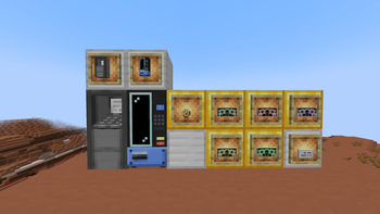 ATM, vending machine and items