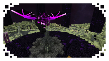 Ender Dragon and Endermen