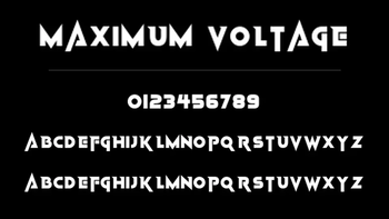 Maximum Voltage Font