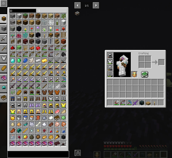 Endless Inventory item page with JEI layout
