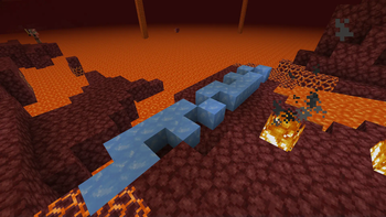 Trying to make an ice highway in the nether