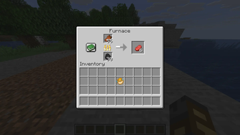 Smelting Rotten Flesh Into Raw Beef in Minecraft