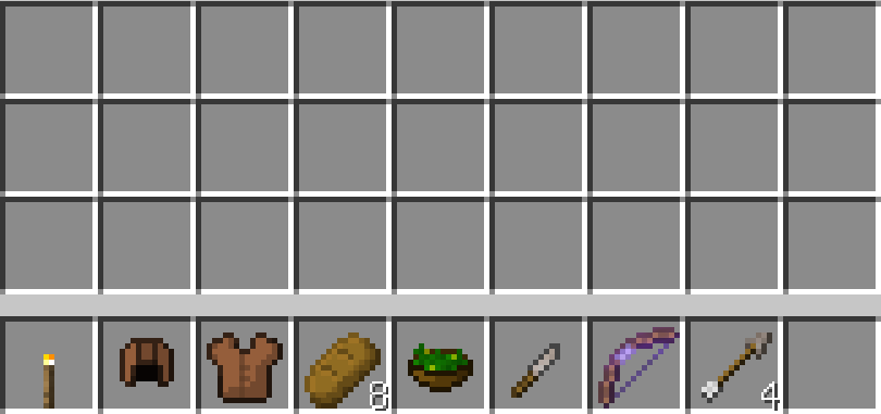Items provided after entering the world