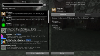 Modmenu with included mods