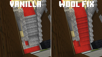 Comprassion of Vanilla and Fixed stairs in Woodland Mansion